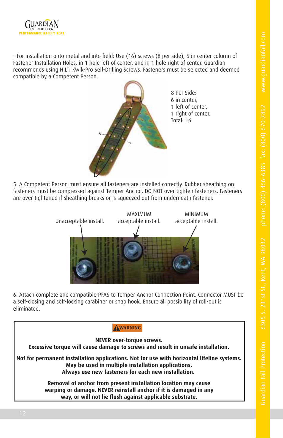 Qualcraft Temper Reusable Anchor with Swivel D-Ring User Manual | Page 14 / 16