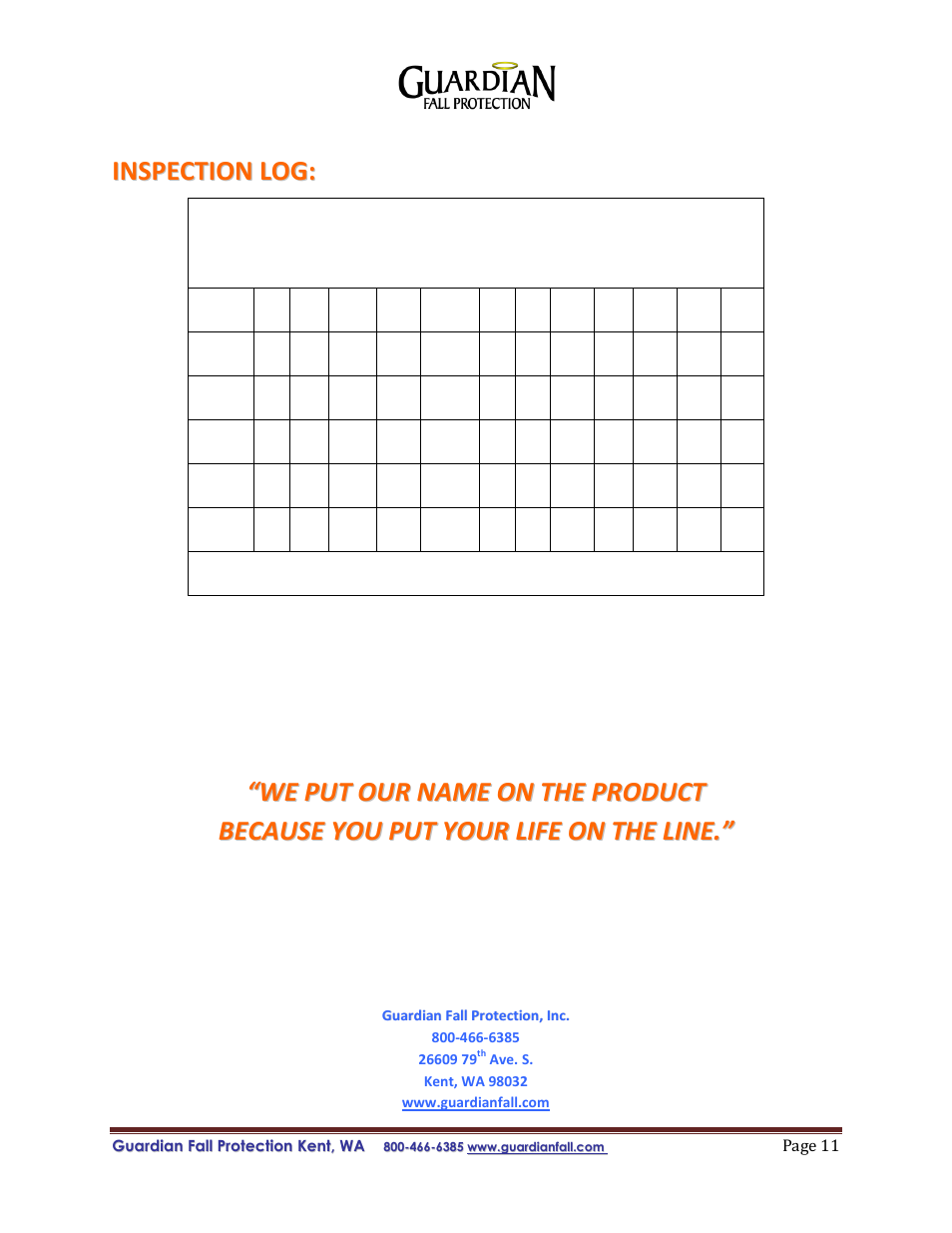 Qualcraft Skyhook Swivel Top User Manual | Page 11 / 11