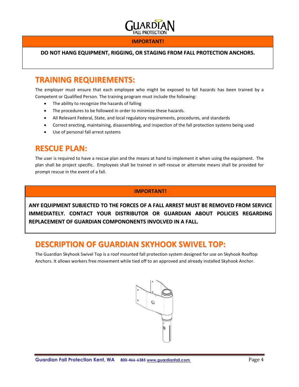 Qualcraft Skyhook Swivel Top User Manual | Page 4 / 11