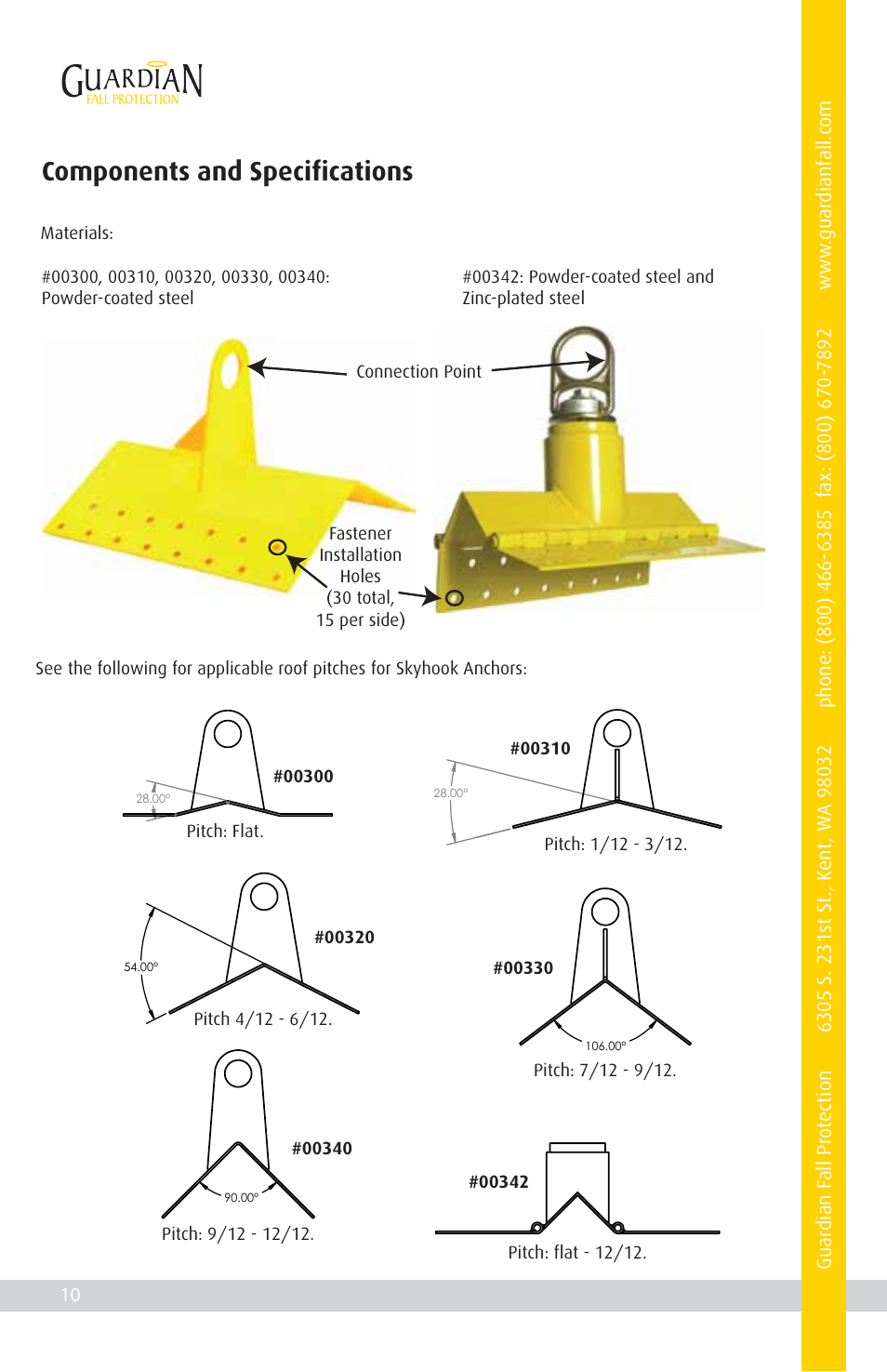 Components and specifications | Qualcraft Skyhook User Manual | Page 12 / 16