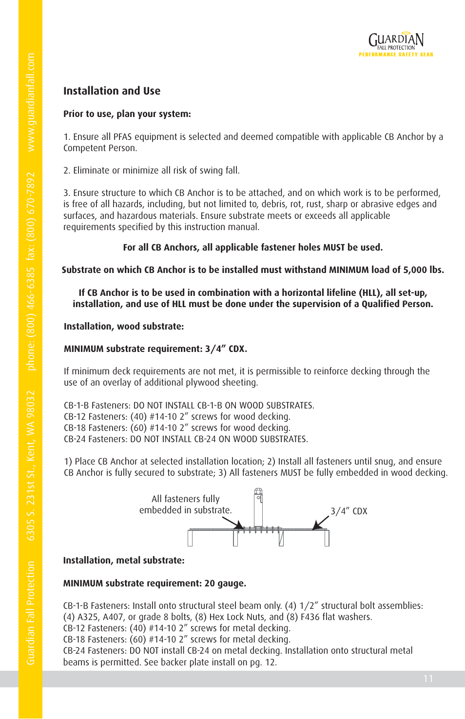 Qualcraft CB-12 Weld-On Post User Manual | Page 13 / 32