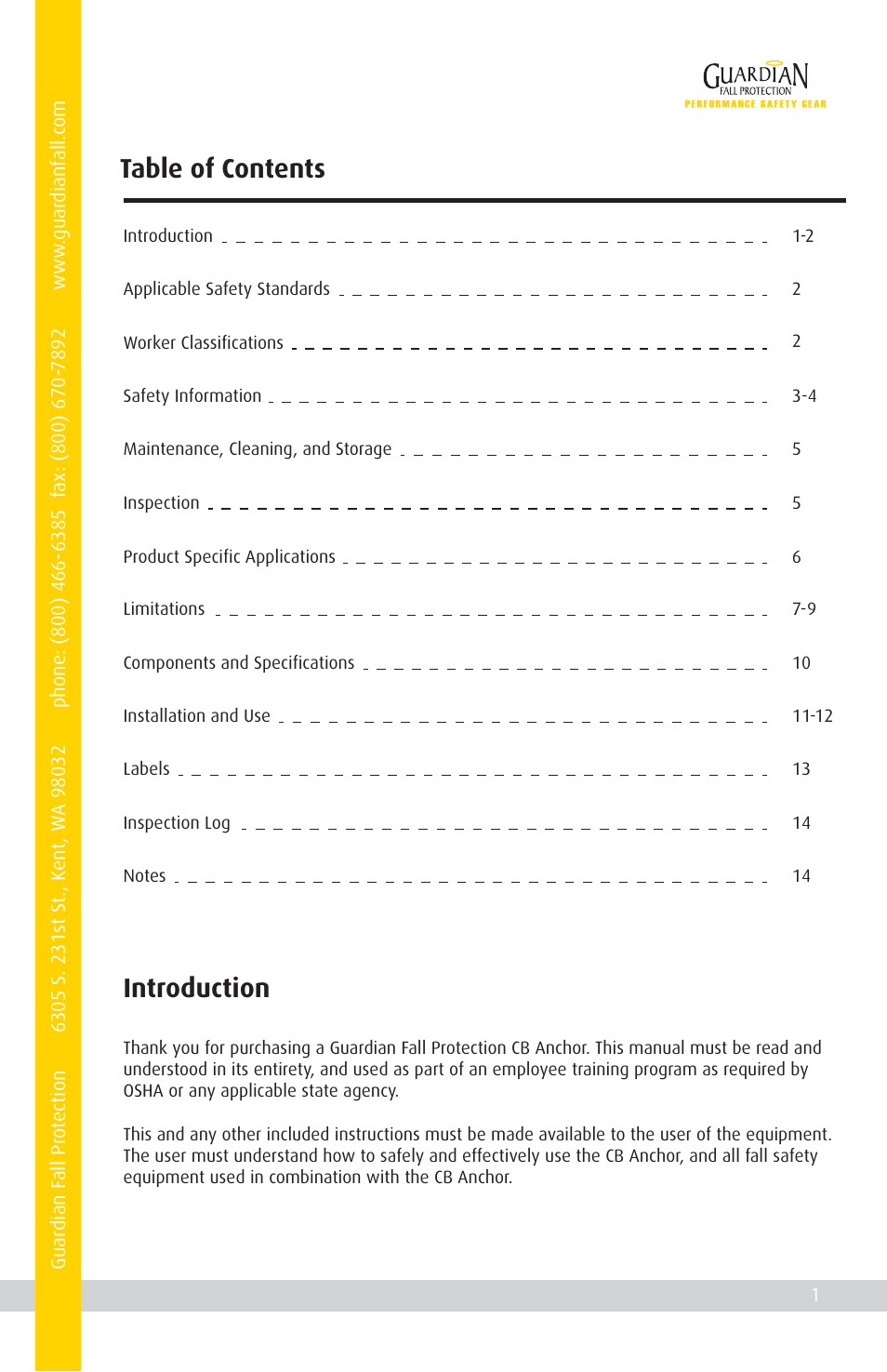 Qualcraft CB-12 Weld-On Post User Manual | Page 3 / 32