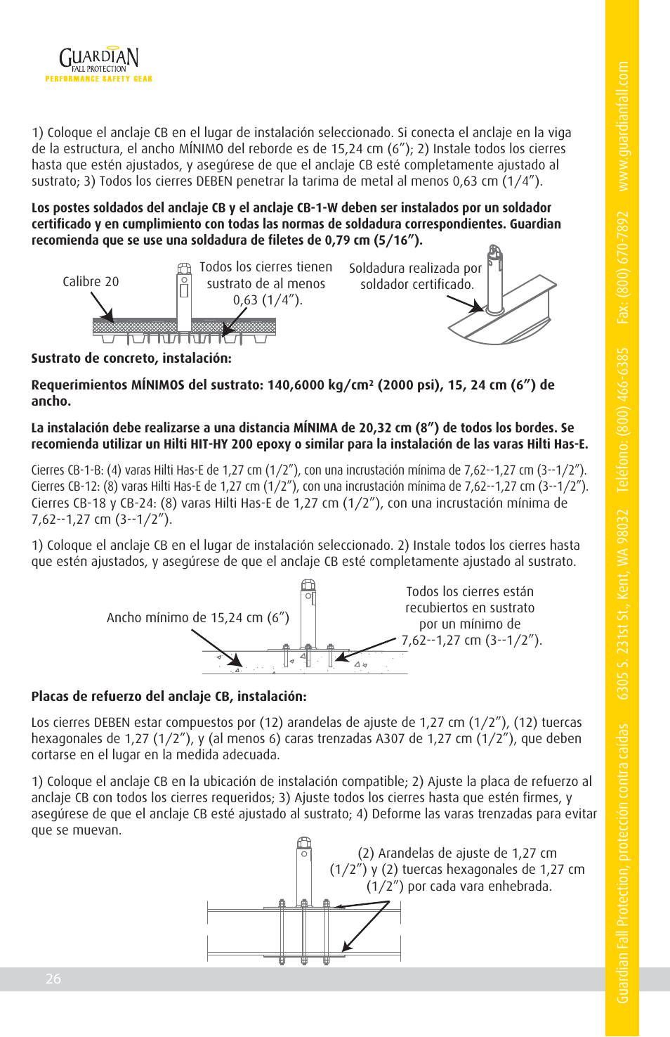 Qualcraft CB-12 Weld-On Post User Manual | Page 30 / 32