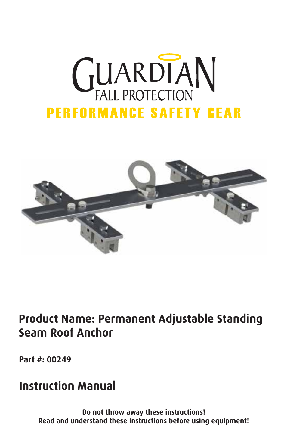 Qualcraft Permanent Adjustable Standing Seam Roof Anchor User Manual | 20 pages