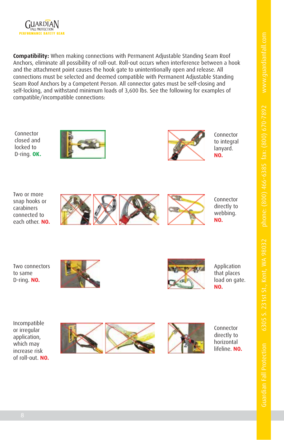 Qualcraft Permanent Adjustable Standing Seam Roof Anchor User Manual | Page 10 / 20