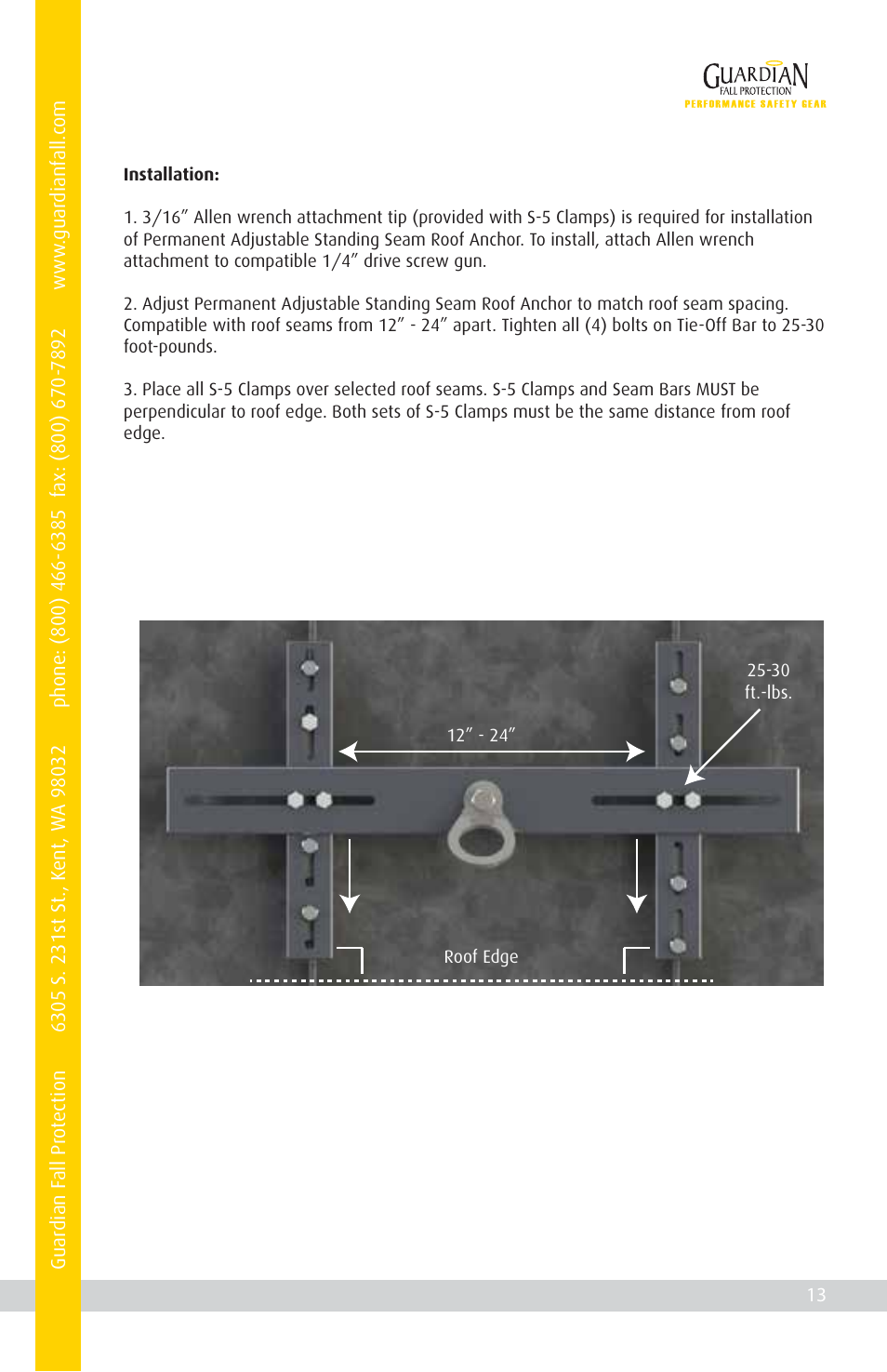 Qualcraft Permanent Adjustable Standing Seam Roof Anchor User Manual | Page 15 / 20