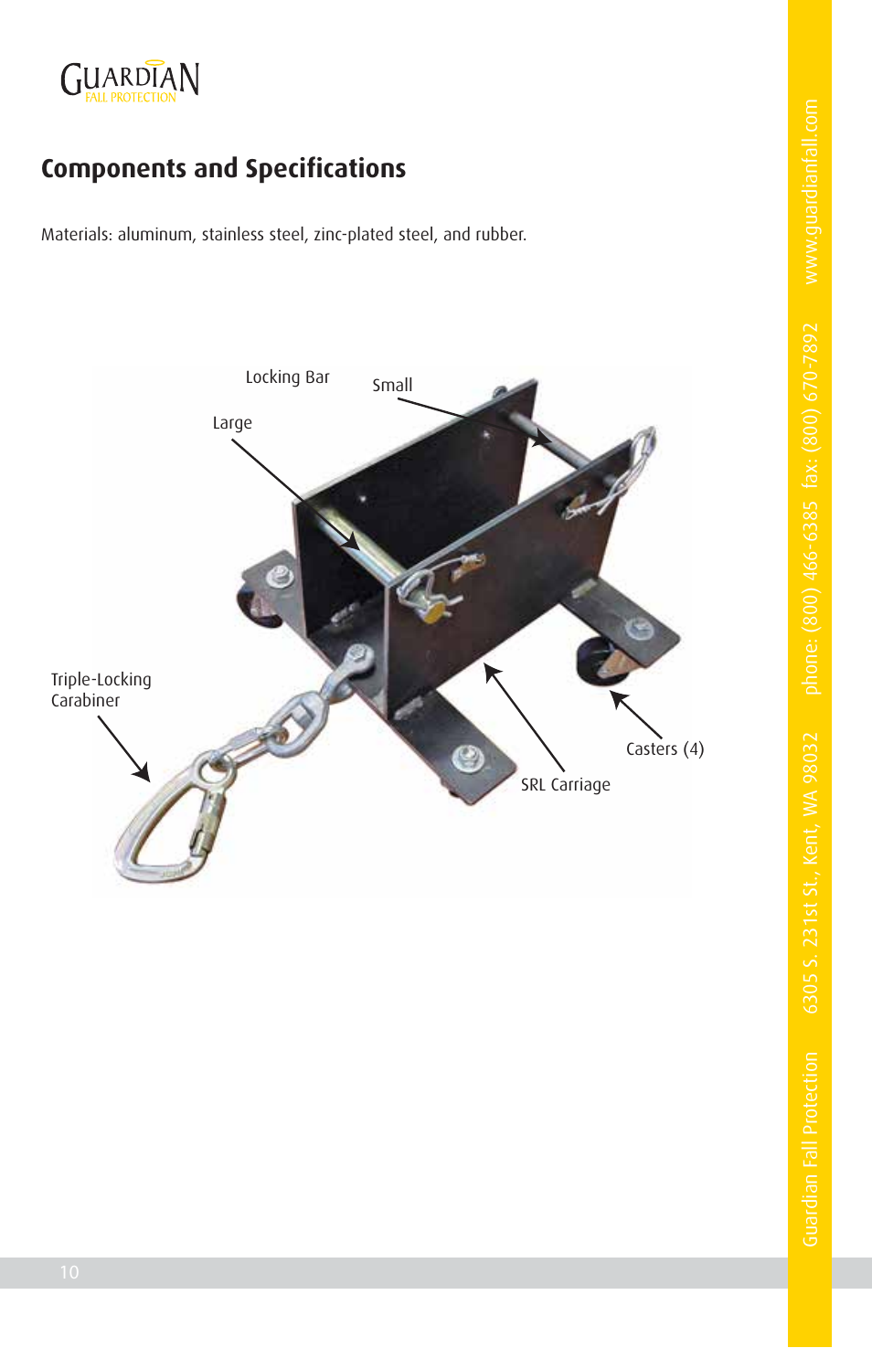 Components and specifications | Qualcraft Armadillo User Manual | Page 12 / 16