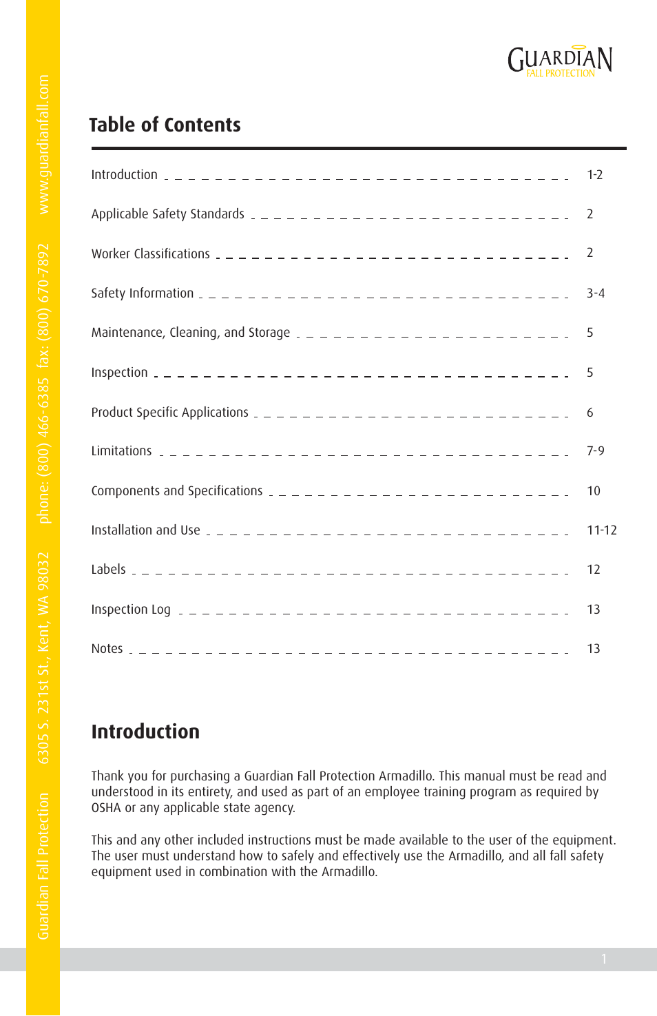 Qualcraft Armadillo User Manual | Page 3 / 16