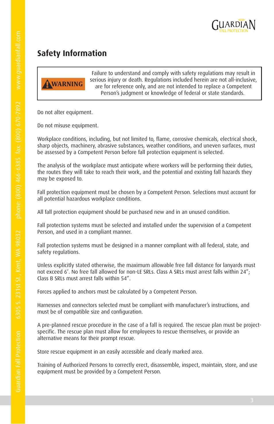 Safety information | Qualcraft Armadillo User Manual | Page 5 / 16