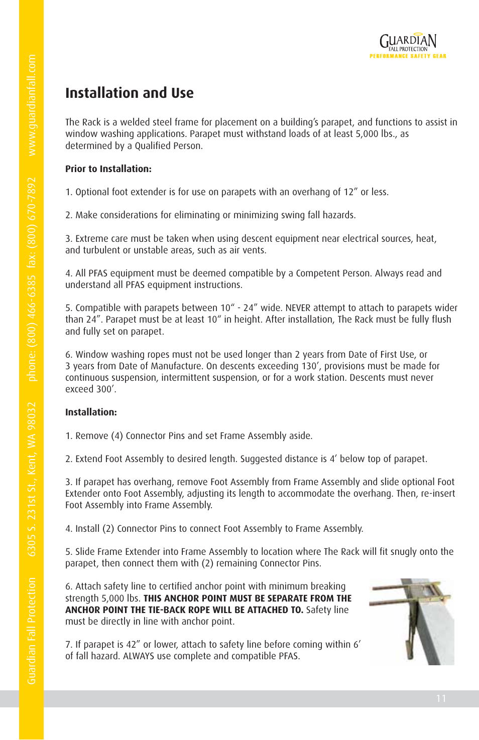 Installation and use | Qualcraft The Rack User Manual | Page 13 / 16