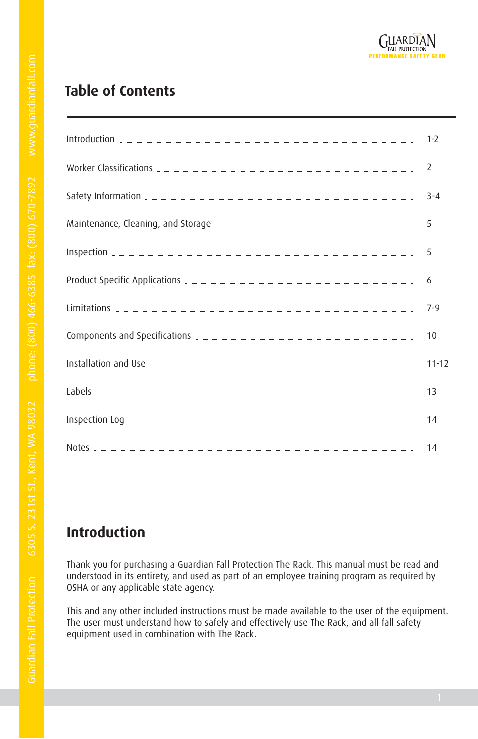 Qualcraft The Rack User Manual | Page 3 / 16