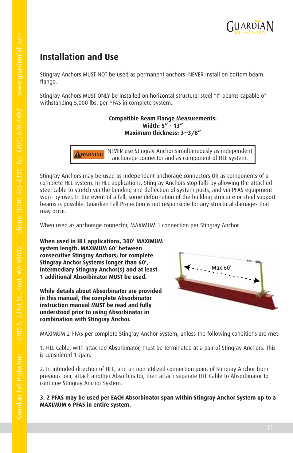 Installation and use | Qualcraft Stingray Anchor User Manual | Page 13 / 20