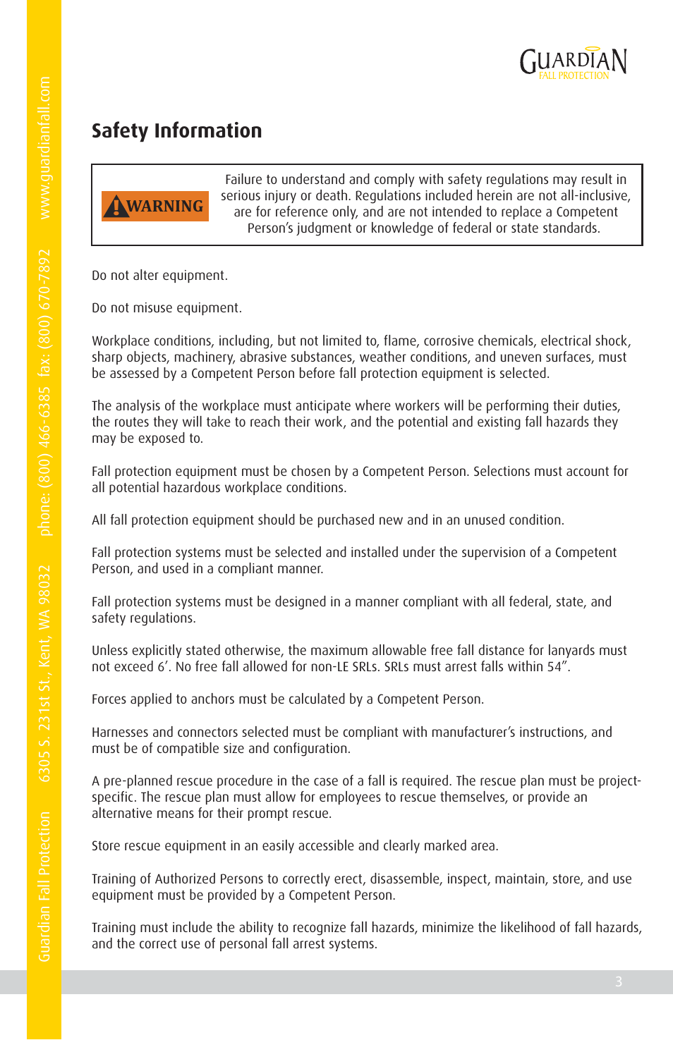 Safety information | Qualcraft Stingray Anchor User Manual | Page 5 / 20