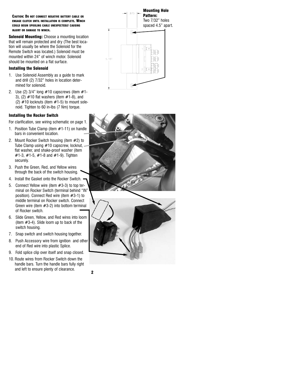 Ramsey Winch ATV 2500 ROCKER SWITCH 256117 User Manual | Page 2 / 4