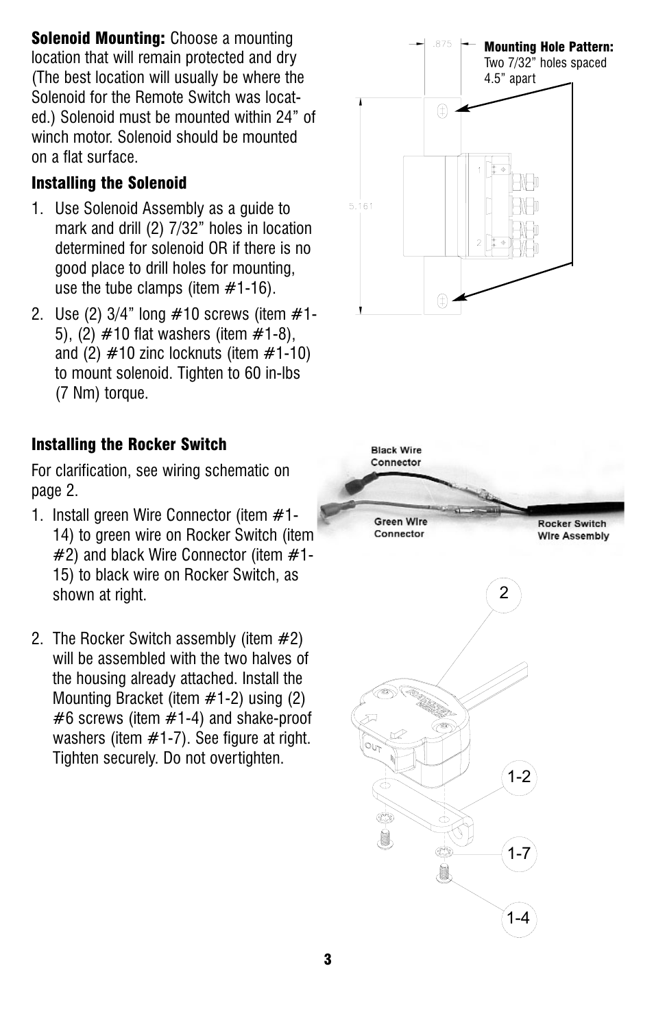 Ramsey Winch ATV REPLACEMENT MINI ROCKER SWITCH 256128 User Manual | Page 3 / 8