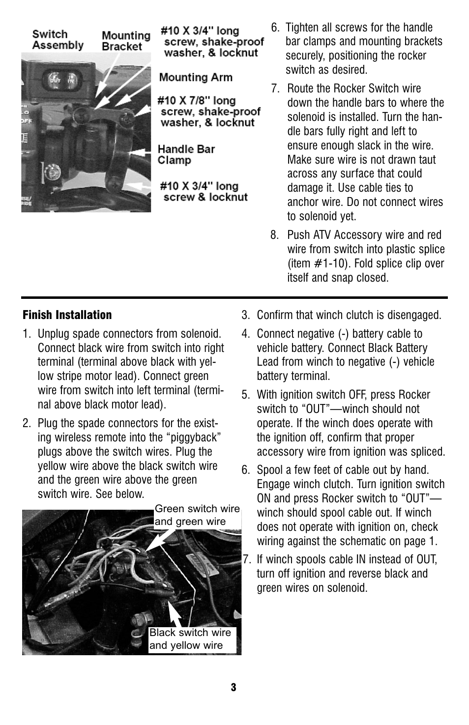 Ramsey Winch ATV REPLACEMENT MINI ROCKER SWITCH FOR WIRELESS 256129 User Manual | Page 3 / 4