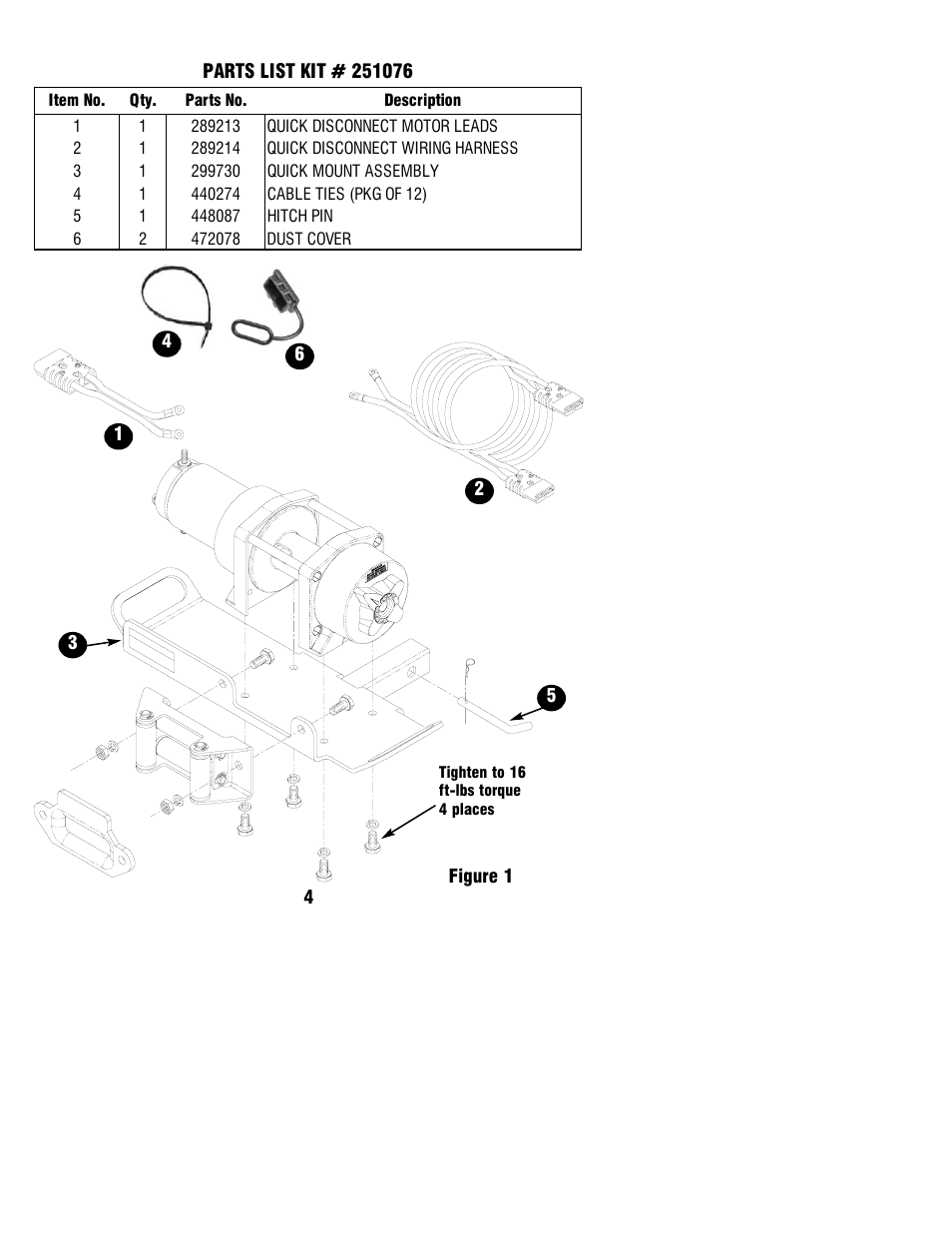 Ramsey Winch ATV WINCH QUICK MOUNT KIT 251076 User Manual | Page 4 / 4