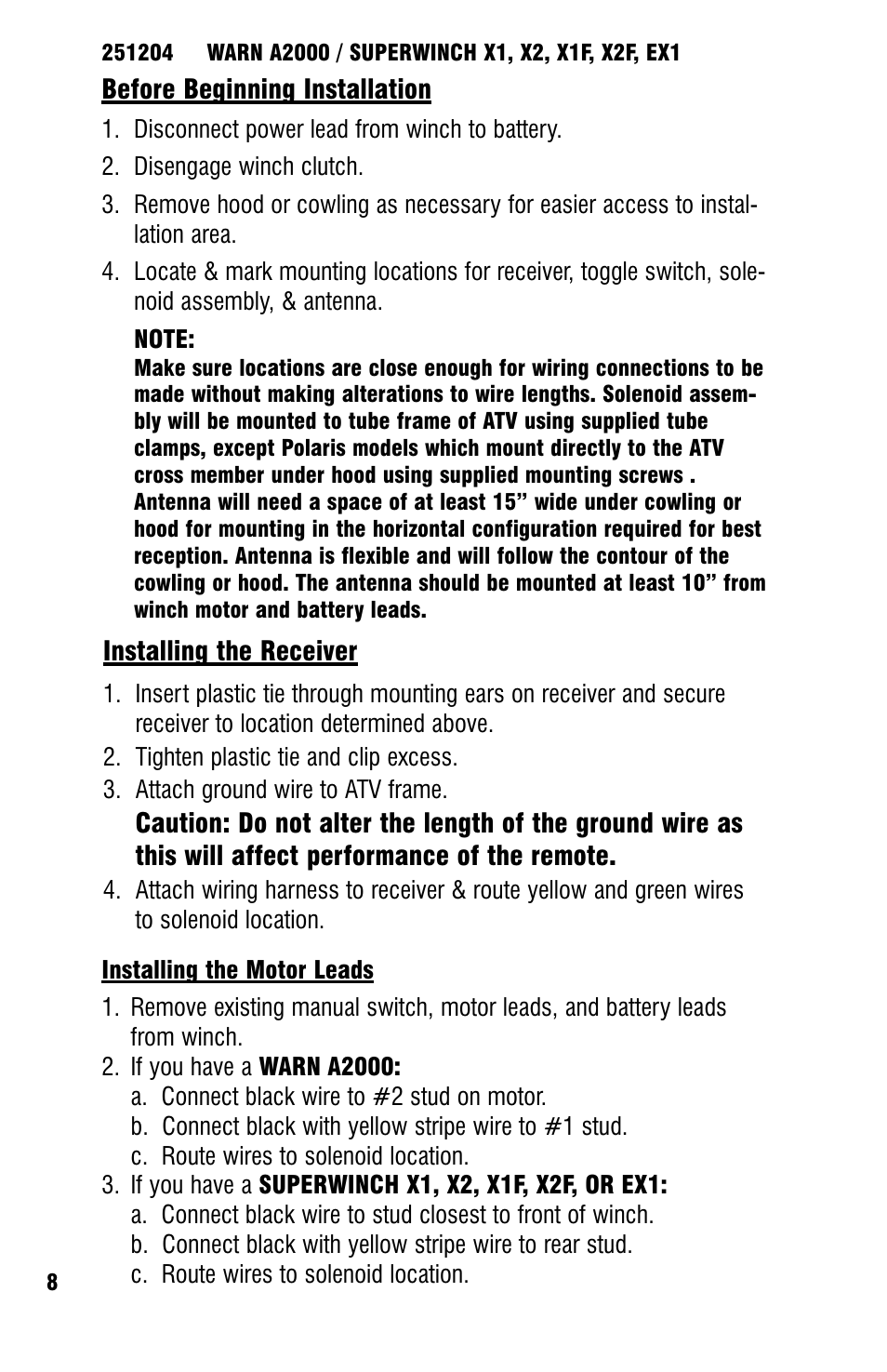 Ramsey Winch ATV UNIVERSAL WIRELESS REMOTE FOR ATV WINCHES User Manual | Page 10 / 24