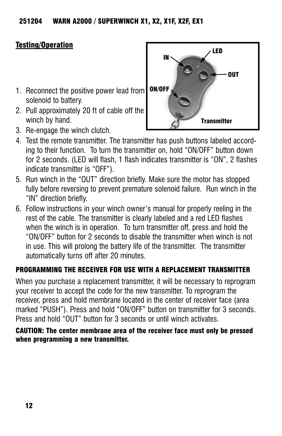 Ramsey Winch ATV UNIVERSAL WIRELESS REMOTE FOR ATV WINCHES User Manual | Page 14 / 24