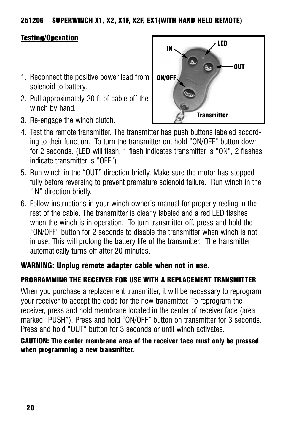 Ramsey Winch ATV UNIVERSAL WIRELESS REMOTE FOR ATV WINCHES User Manual | Page 22 / 24