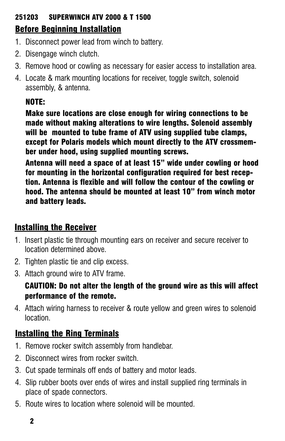 Ramsey Winch ATV UNIVERSAL WIRELESS REMOTE FOR ATV WINCHES User Manual | Page 4 / 24