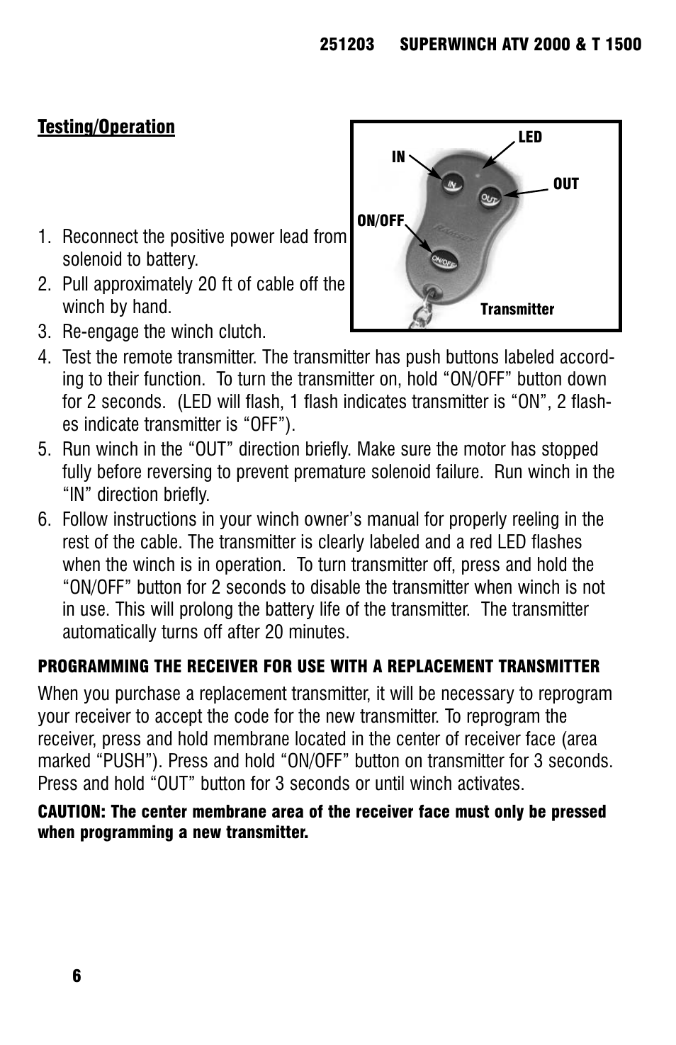 Ramsey Winch ATV UNIVERSAL WIRELESS REMOTE FOR ATV WINCHES User Manual | Page 8 / 24