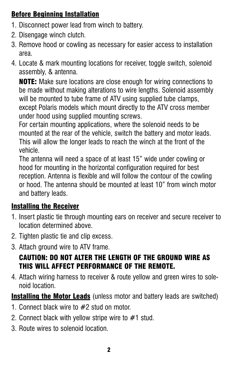 Ramsey Winch ATV WIRELESS REMOTE FOR ATV User Manual | Page 5 / 12