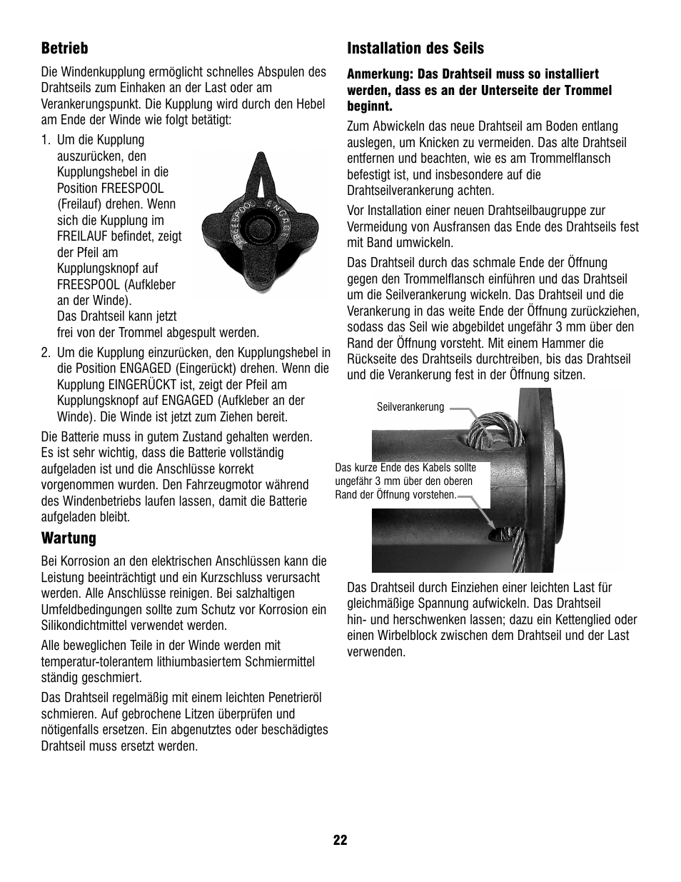 Ramsey Winch ATV 8 WITH REMOTE User Manual | Page 22 / 36