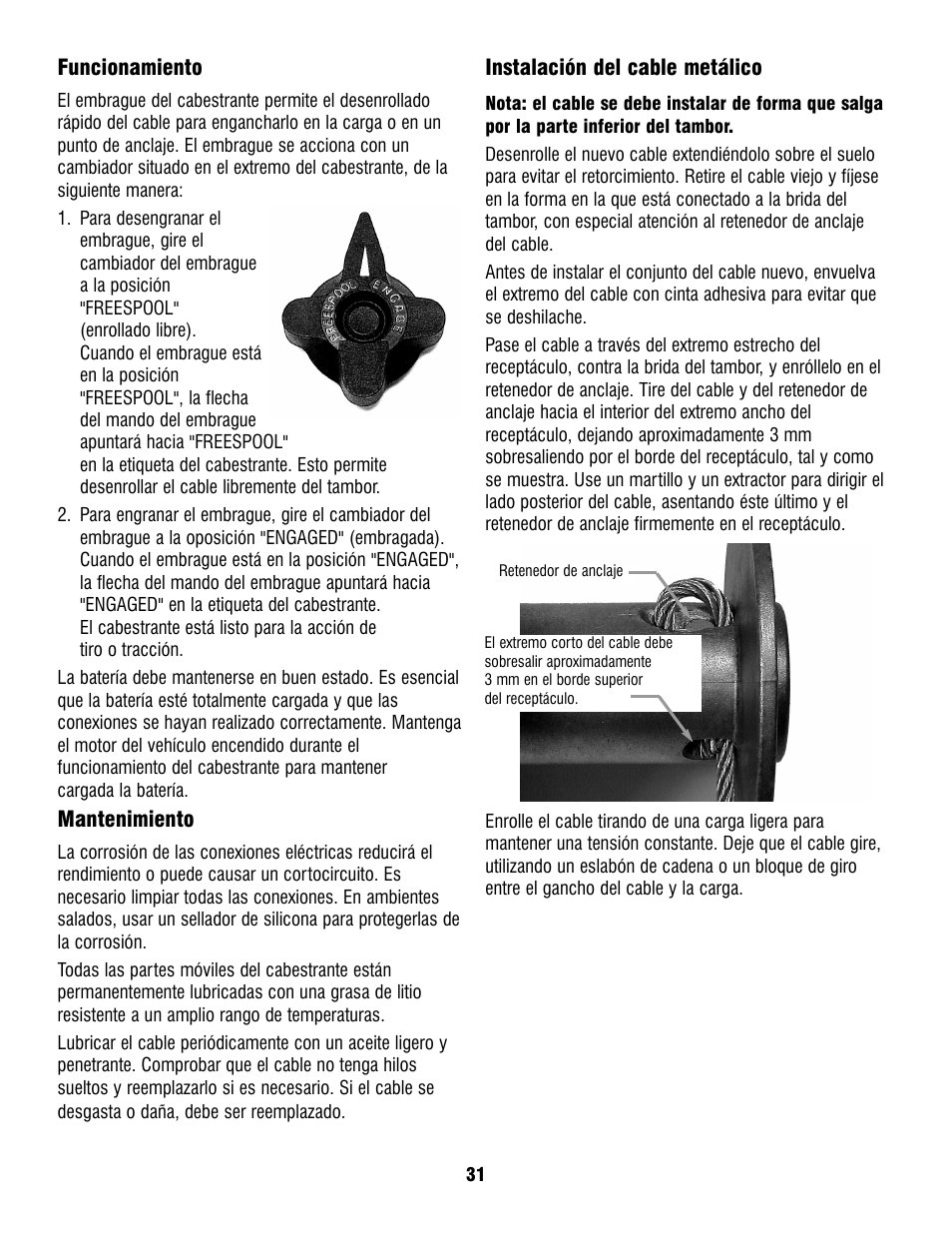 Ramsey Winch ATV 8 WITH REMOTE User Manual | Page 31 / 36