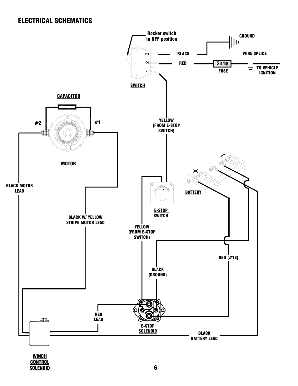 Electrical schematics | Ramsey Winch ATV 8 WITH REMOTE User Manual | Page 6 / 36