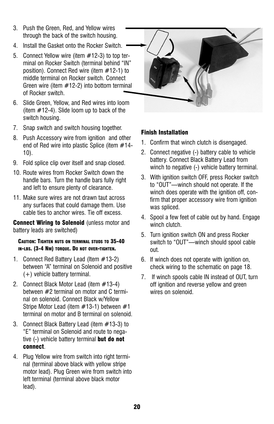 Ramsey Winch ATV-2500 User Manual | Page 20 / 24