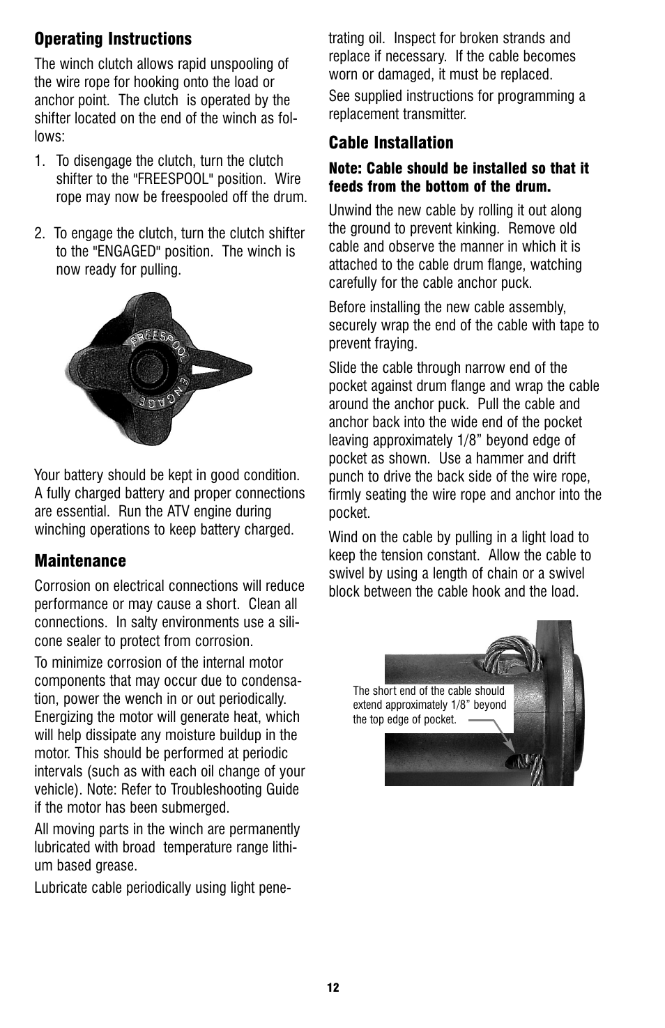 Ramsey Winch ATV-3000 W_MINI ROCKER SWITCH User Manual | Page 12 / 16
