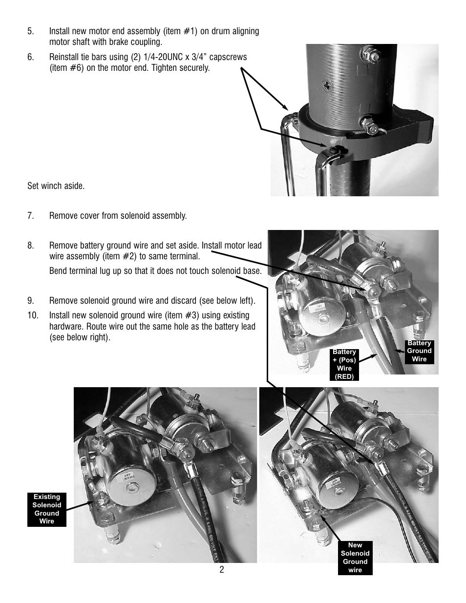 Ramsey Winch REP-8000 24V MOTOR REPLACEMENT 251277 User Manual | Page 2 / 4