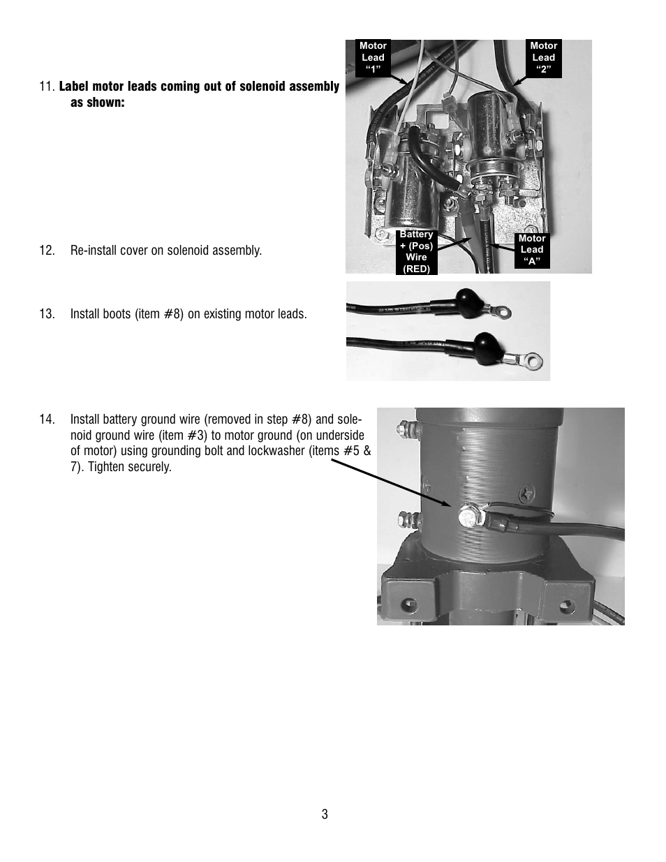 Ramsey Winch REP-8000 24V MOTOR REPLACEMENT 251277 User Manual | Page 3 / 4