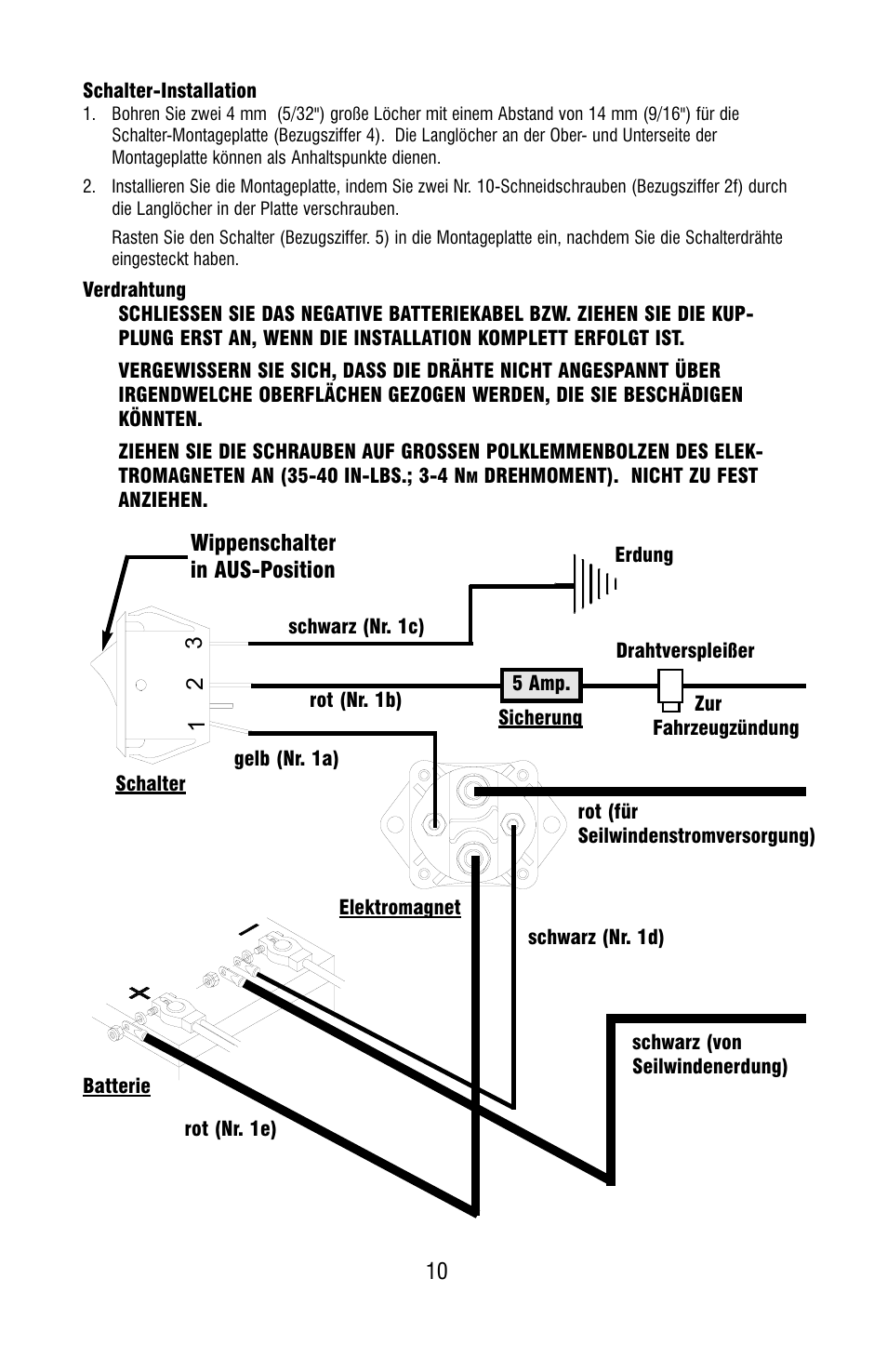 Ramsey Winch SAFETY ON_OFF SWITCH KIT 282062, 282063 User Manual | Page 12 / 20