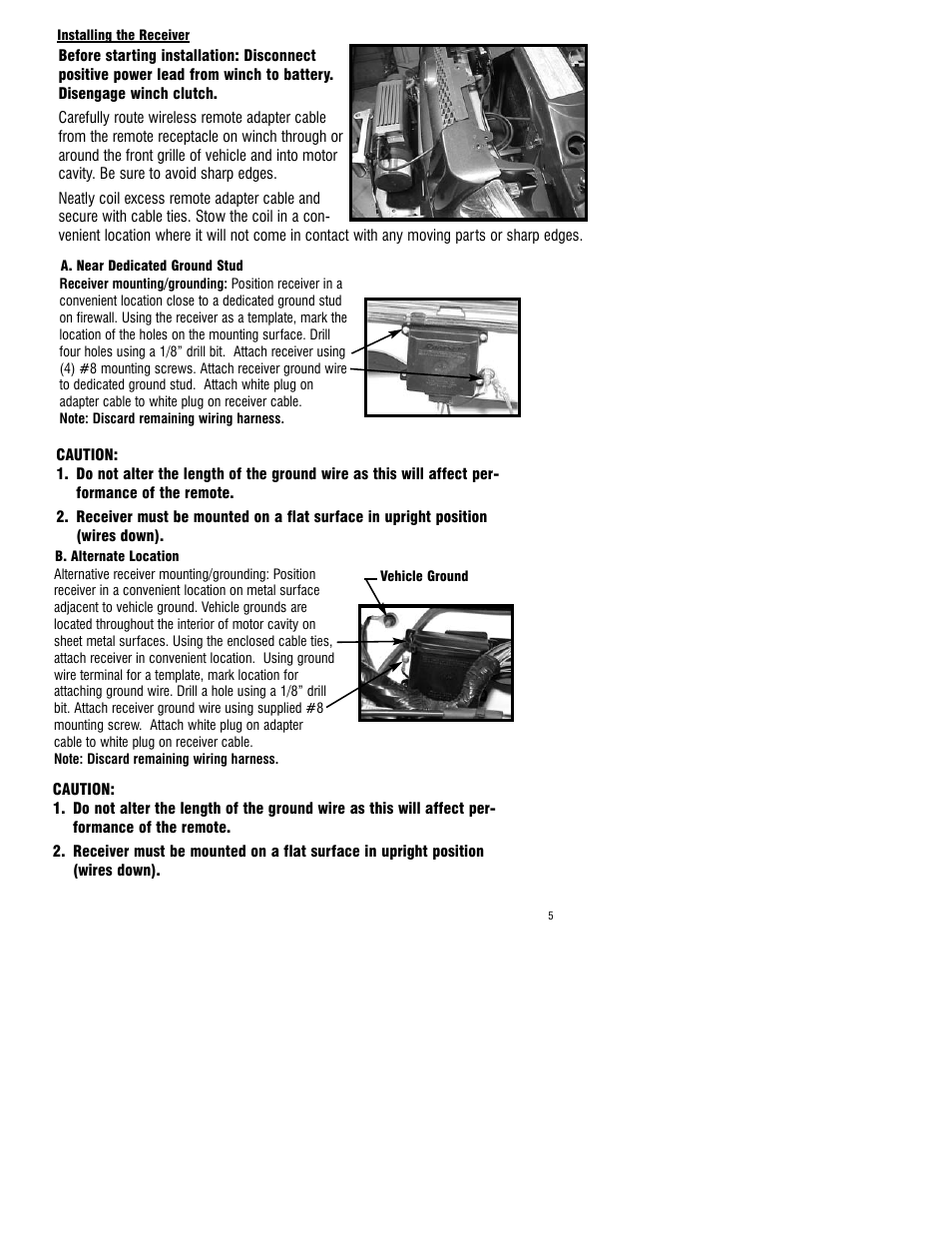 Ramsey Winch UNIV. WIRELESS REMOTE FOR FR. MOUNT WINCHES 251200-251202 User Manual | Page 5 / 8