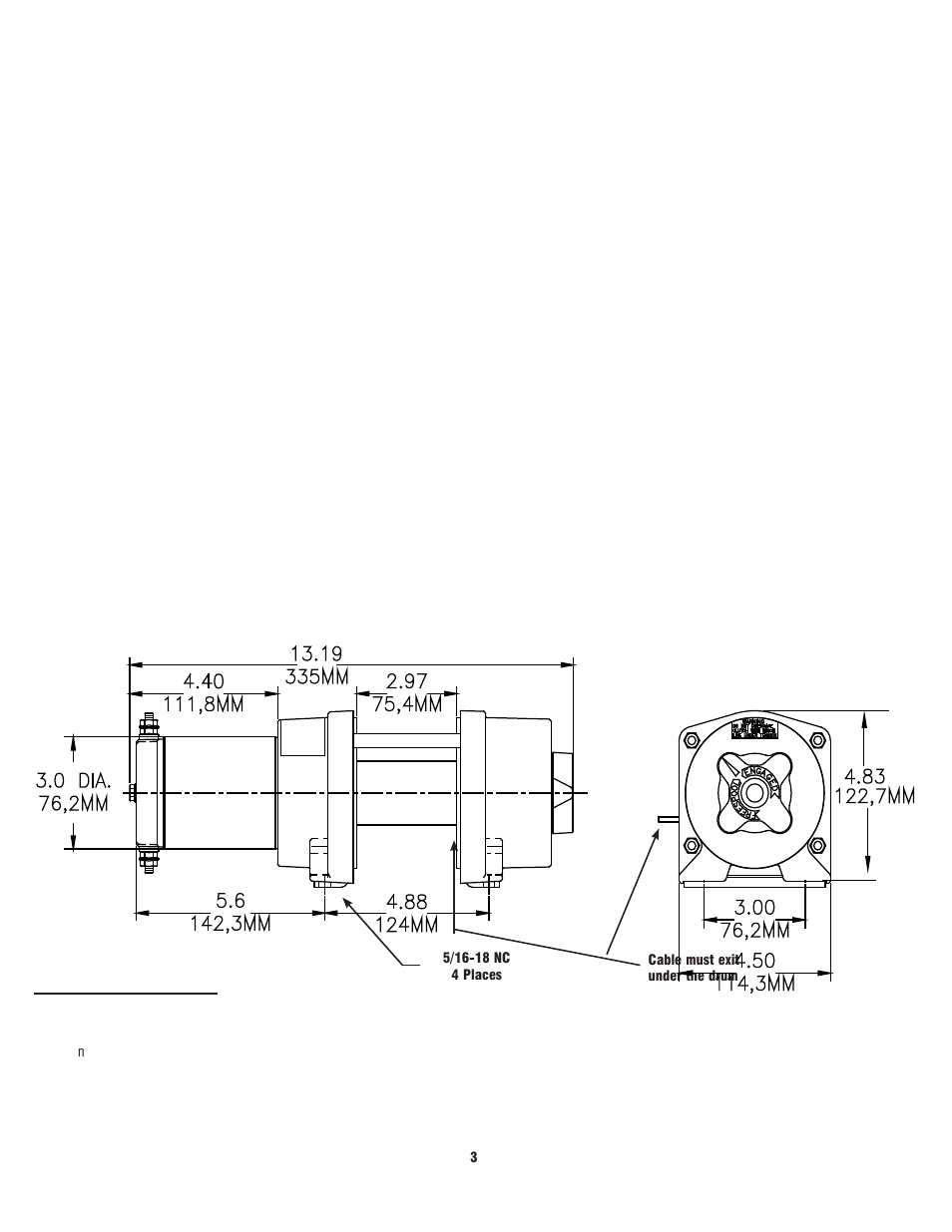 General installation | Ramsey Winch BADGER 2500 W_WIRELESS REMOTE User Manual | Page 3 / 10