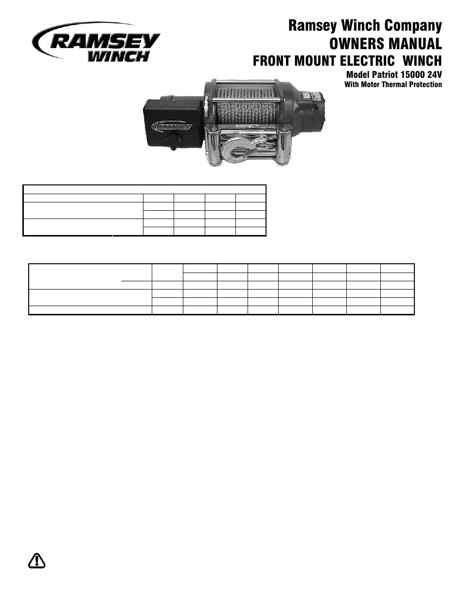 Ramsey Winch PATRIOT 15000 W_LOWERED SOLENOID User Manual | 12 pages