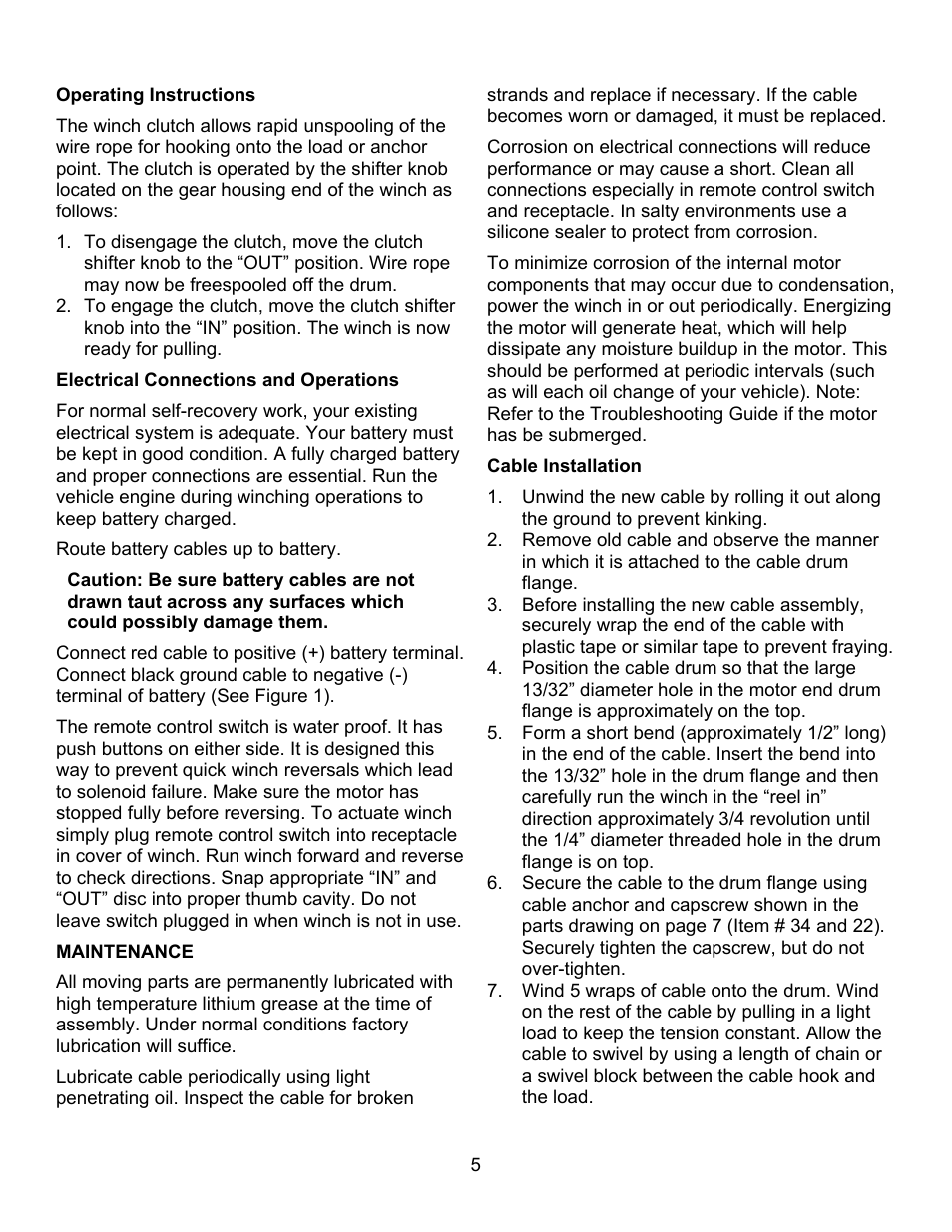 Ramsey Winch PLAT-9000 User Manual | Page 5 / 12