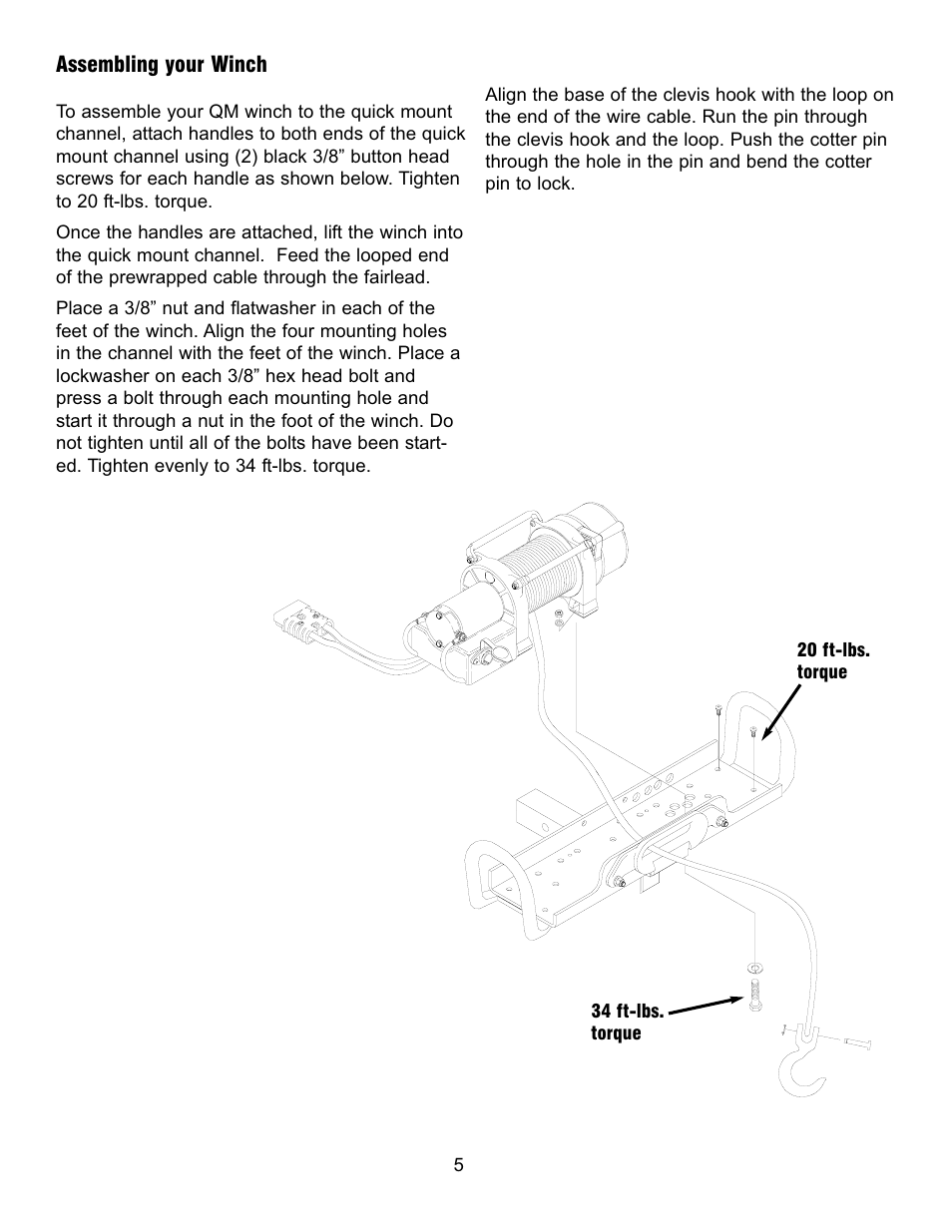 Ramsey Winch QM-5000_QM-8000_QM-9000 User Manual | Page 5 / 12