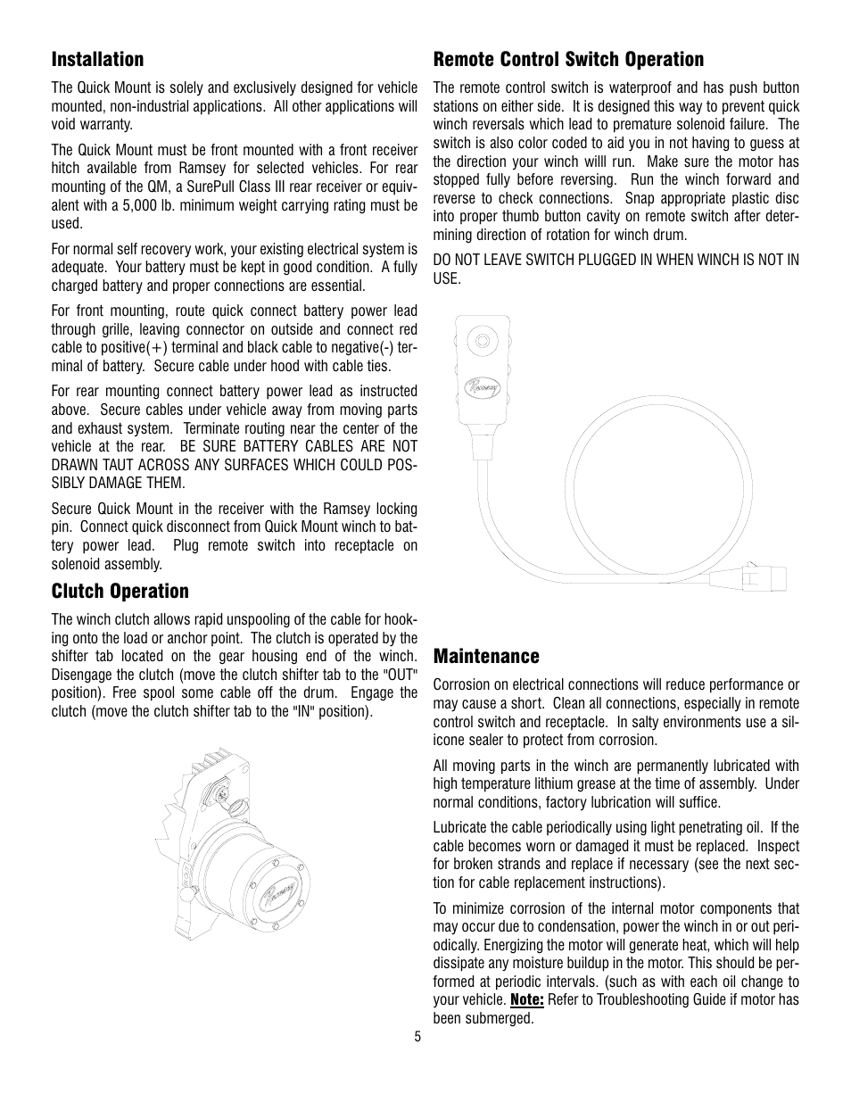 Ramsey Winch QM-8000 User Manual | Page 5 / 12