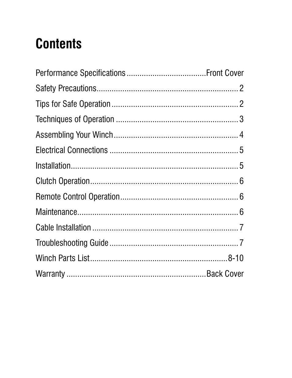 Ramsey Winch QM-9000 User Manual | Page 2 / 12