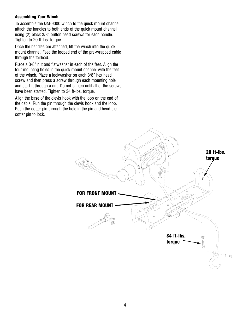 Ramsey Winch QM-9000 for H2 User Manual | Page 4 / 12