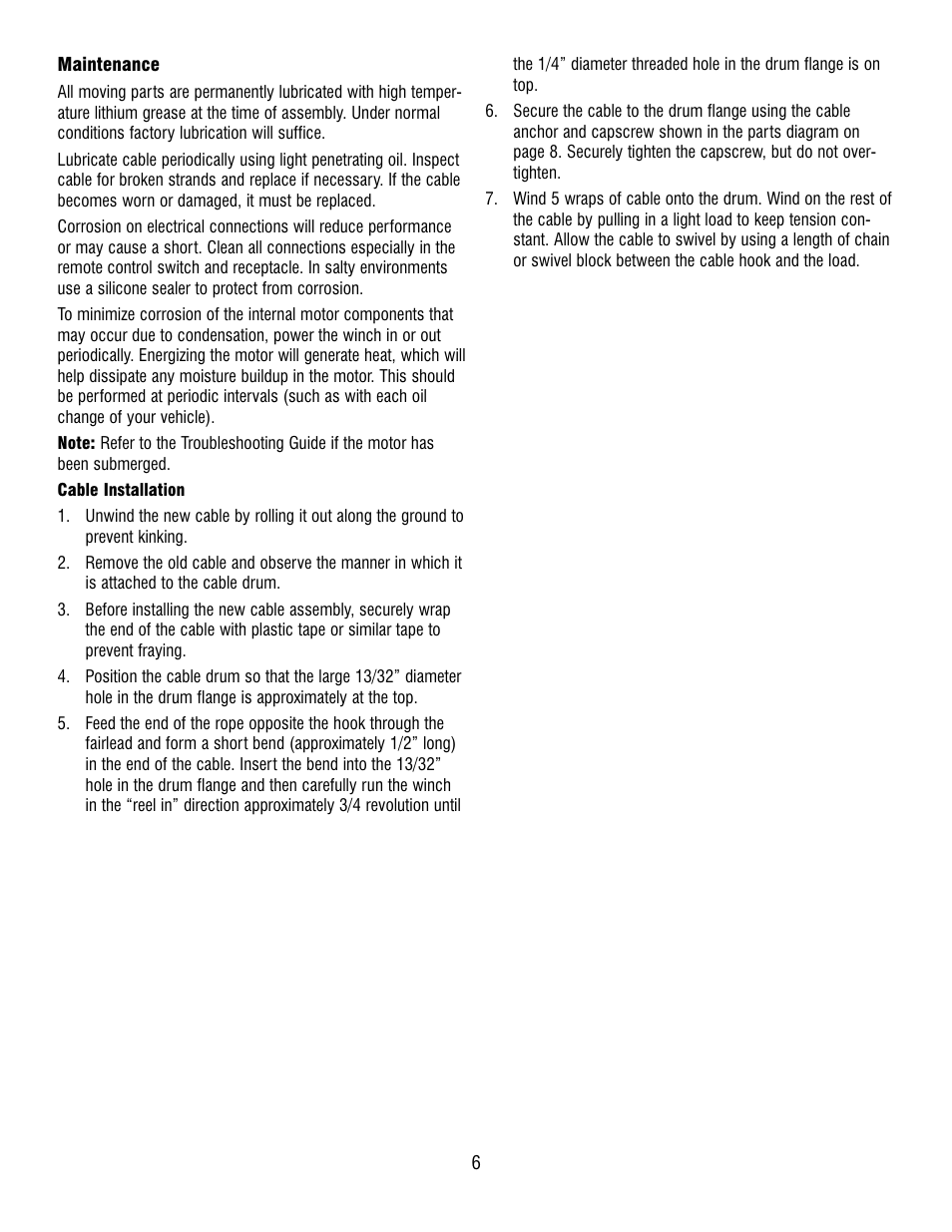 Ramsey Winch QM-9000 for H2 User Manual | Page 6 / 12
