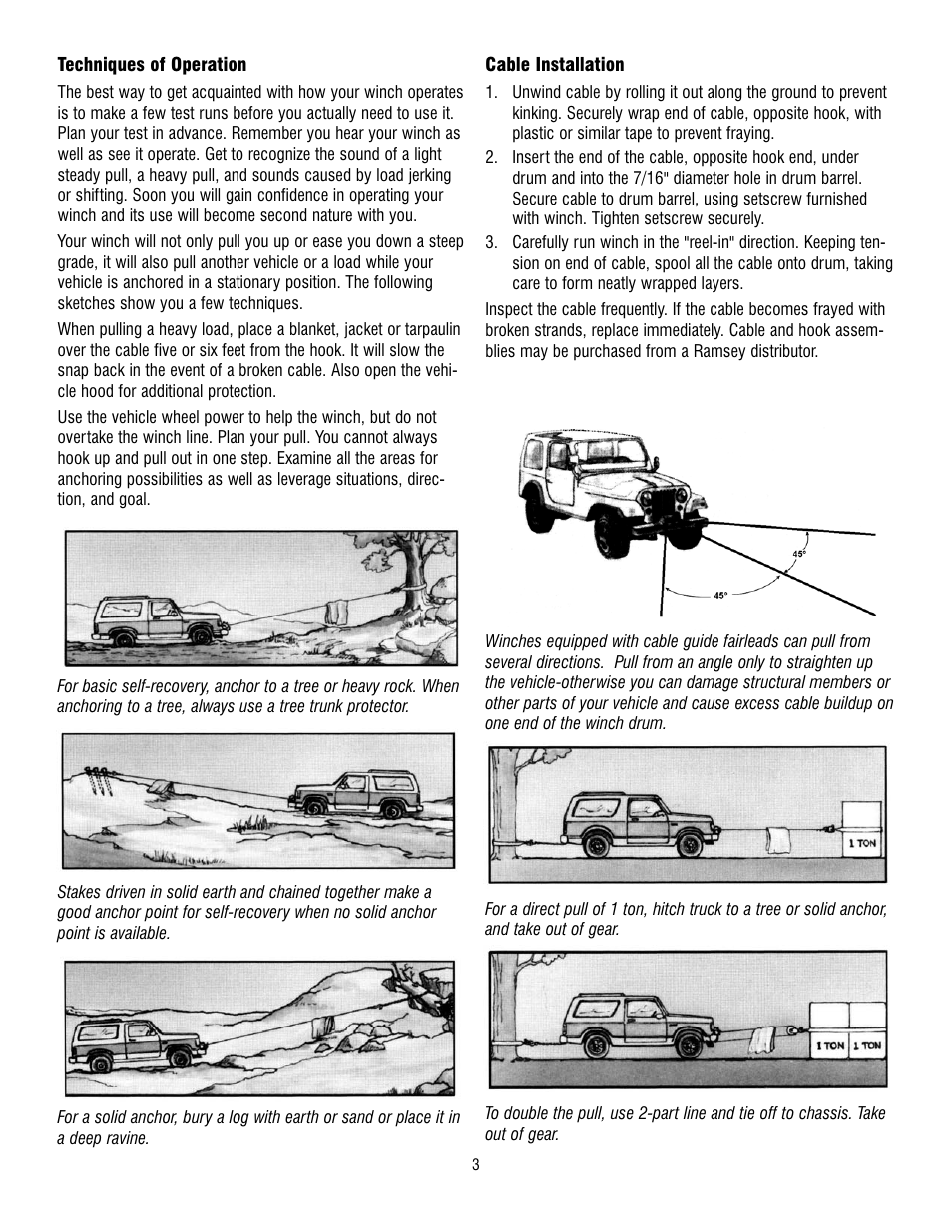Ramsey Winch RE 8000 & 12000 User Manual | Page 3 / 44
