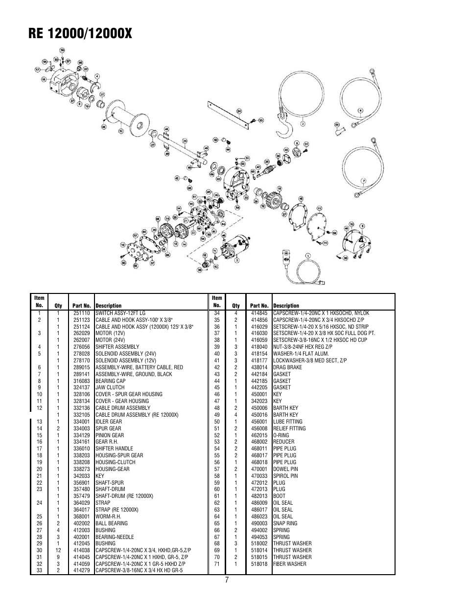 Ramsey Winch RE 8000 & 12000 User Manual | Page 7 / 44