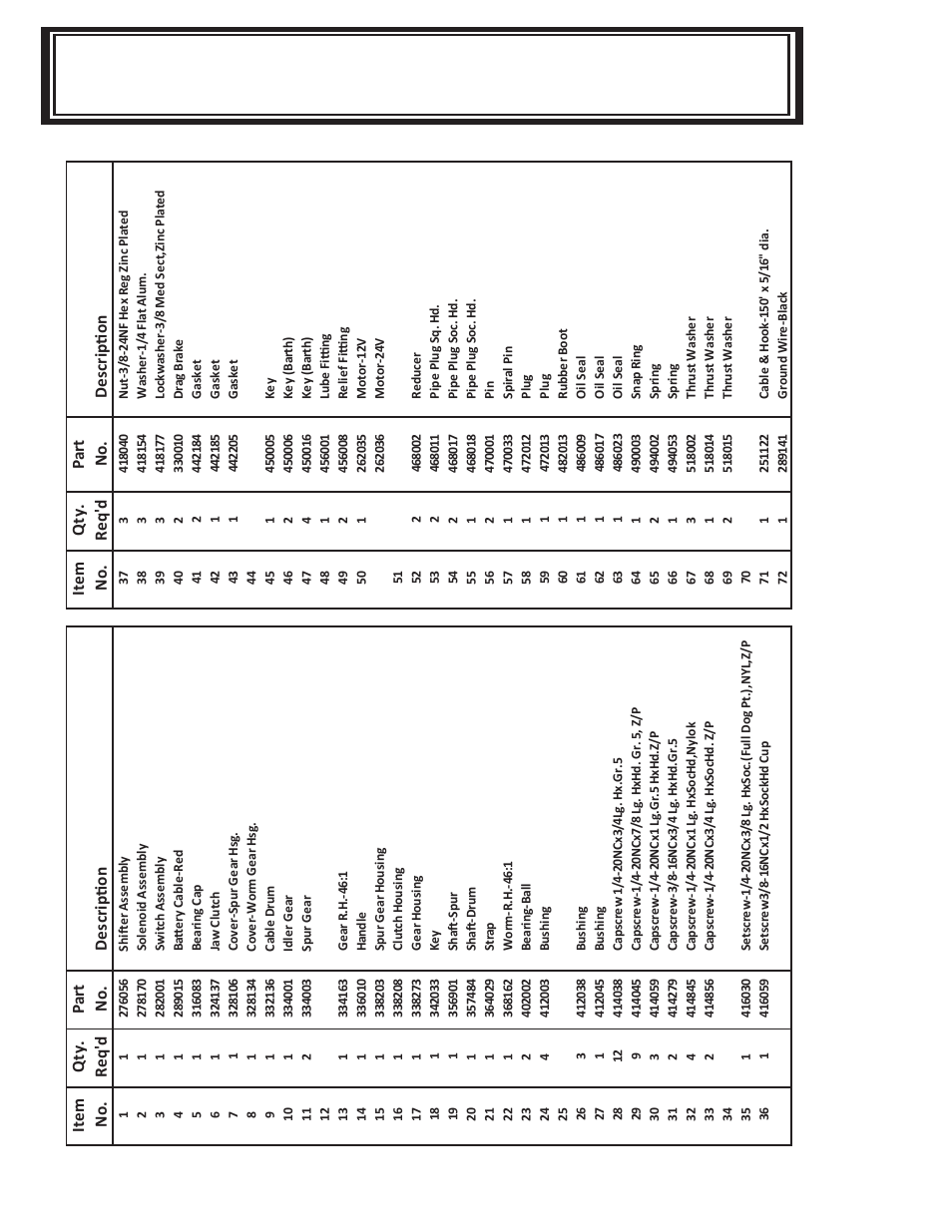 Re 8000 parts list | Ramsey Winch RE-8000/10000/12000/12000X User Manual | Page 11 / 20