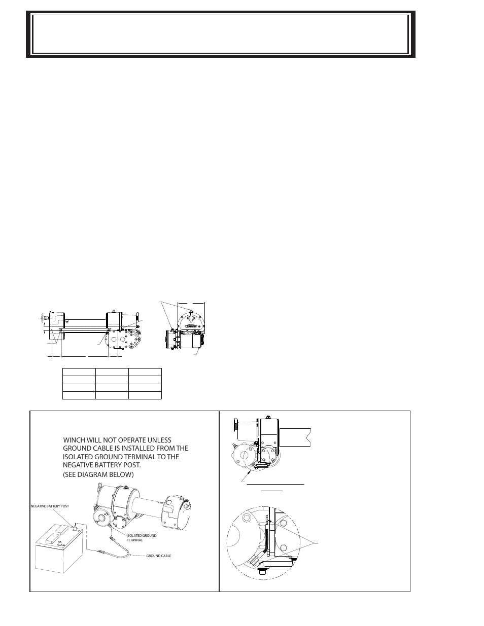 Installation, Winch installation / electrical connections, Electrical connections and operations | Ramsey Winch RE-8000/10000/12000/12000X User Manual | Page 6 / 20