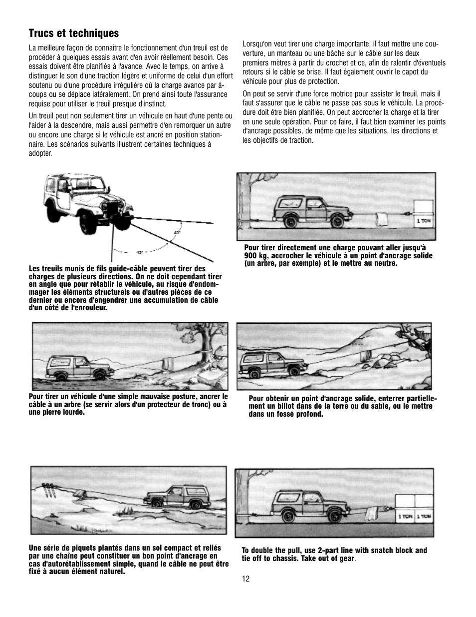 Trucs et techniques | Ramsey Winch REP 5000 User Manual | Page 12 / 36