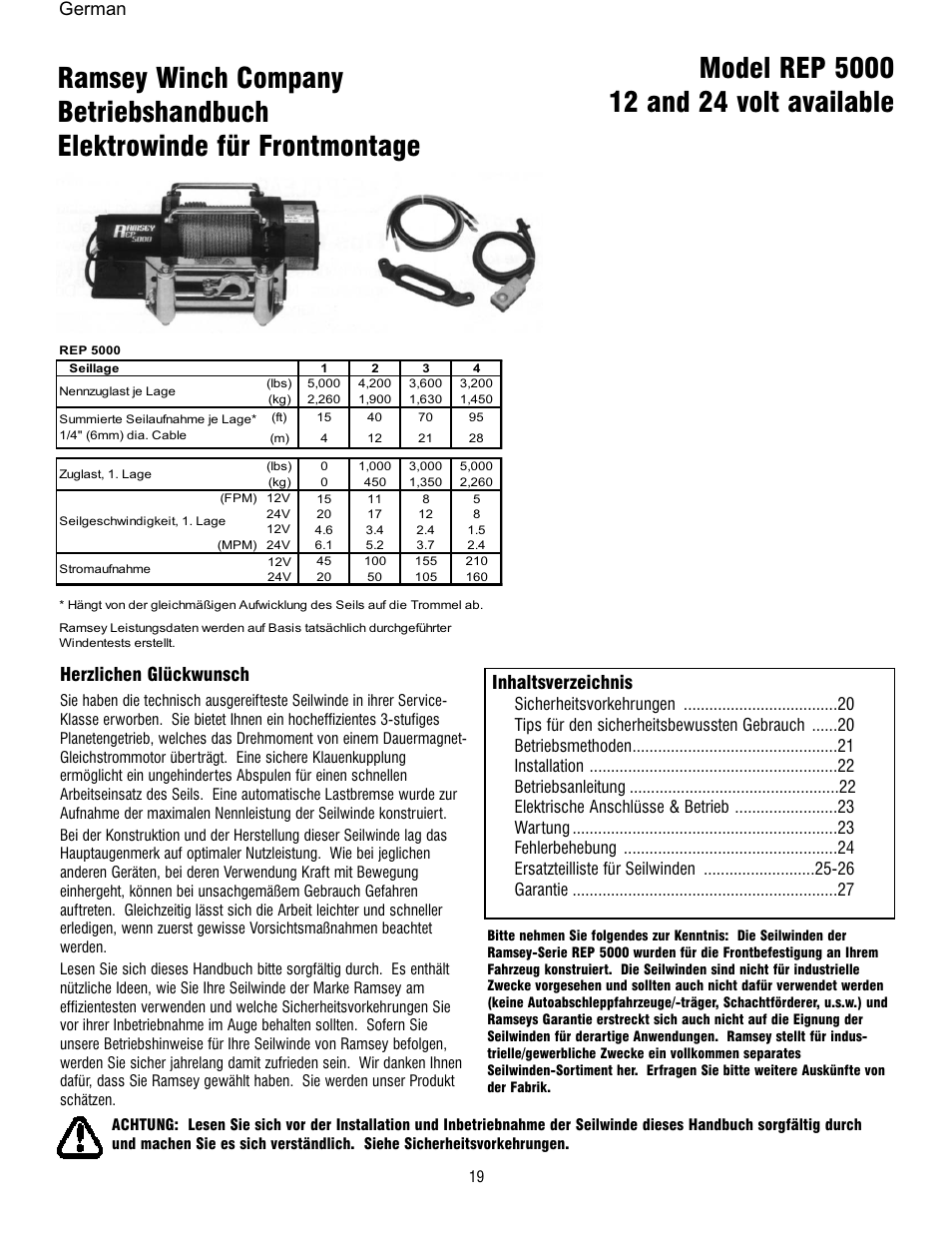 Ramsey Winch REP 5000 User Manual | Page 19 / 36